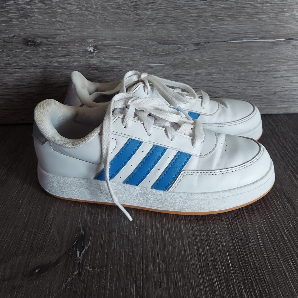 adidas Breaknet 2.0 Kids White and Blue Sneakers Size 3
